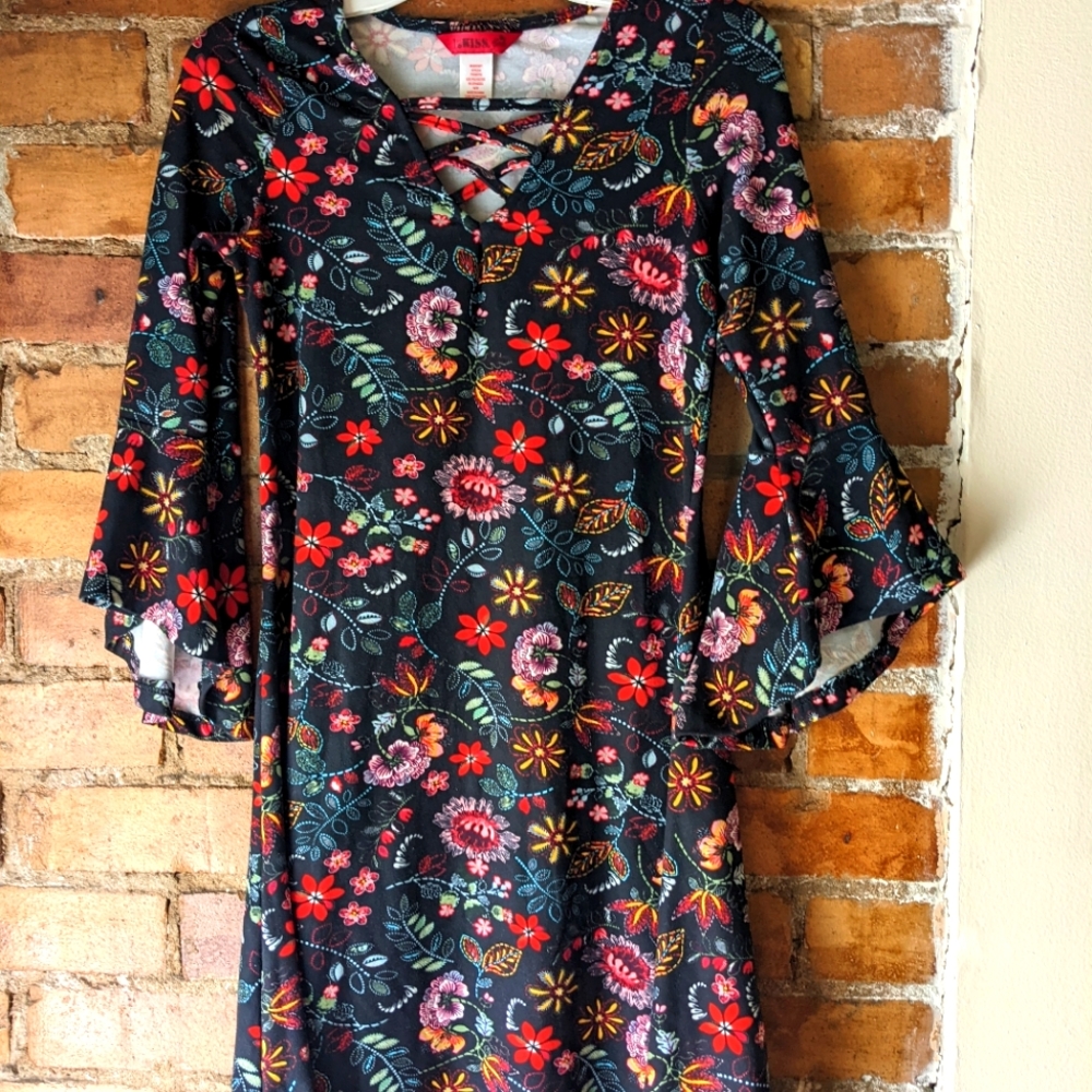Sexy and soft black colorful paisley print mini